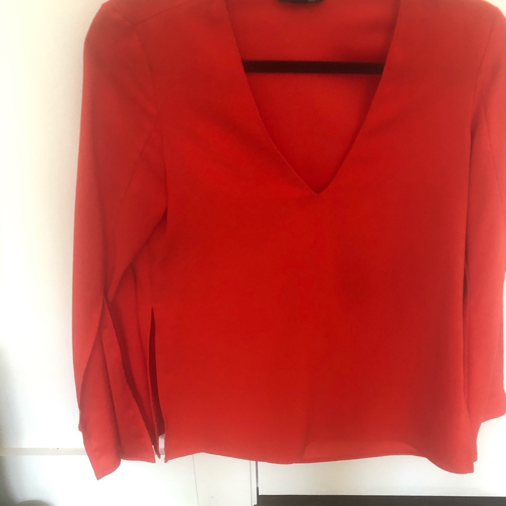 Orange Bell Sleeve Top